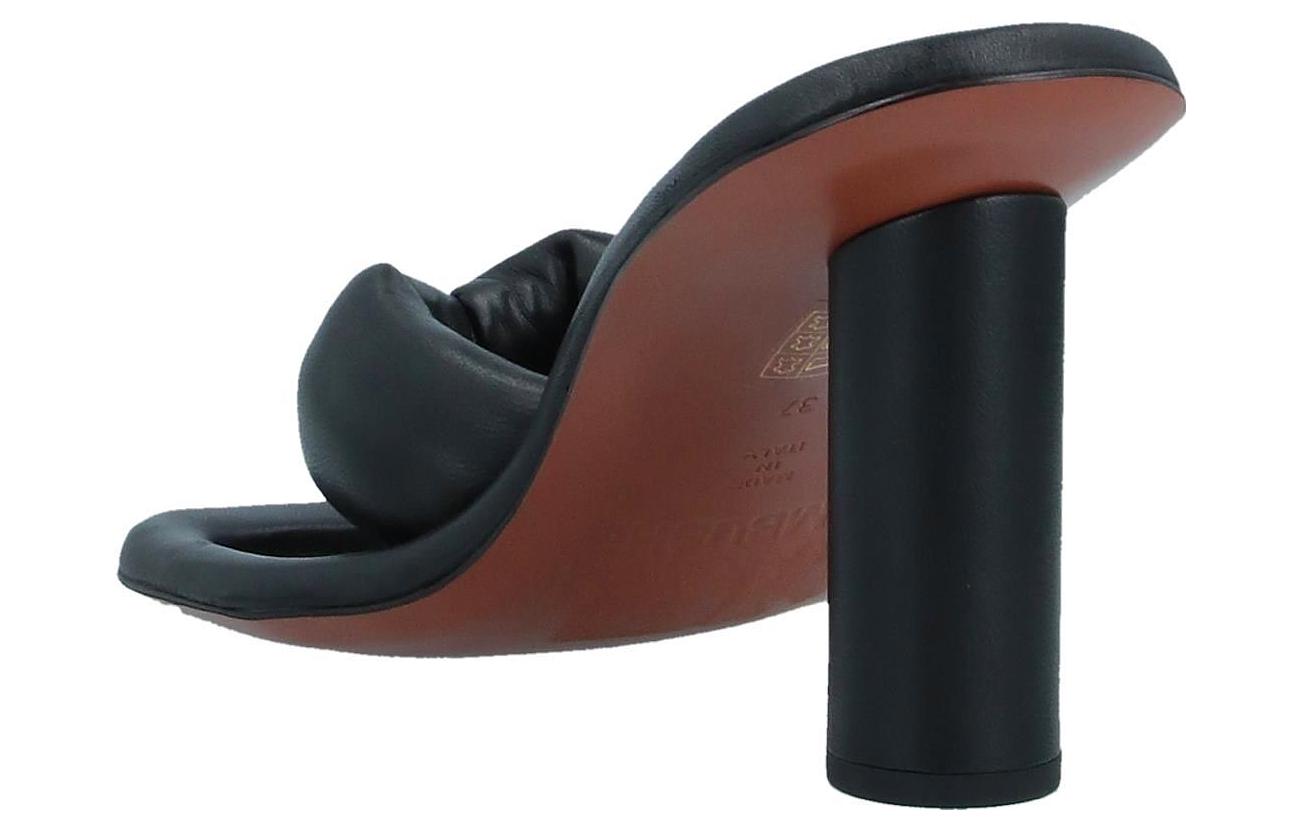 Shop (W) AMBUSH Sandal Hak Tinggi 'Kulit Hitam Fashion' BWIH001F21LEA0011010