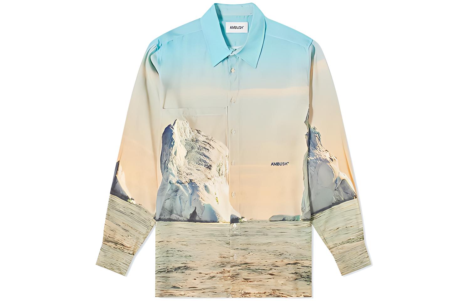 (Women) AMBUSH IceBurg Print Long Sleeve Shirt Multi-Color 12111820