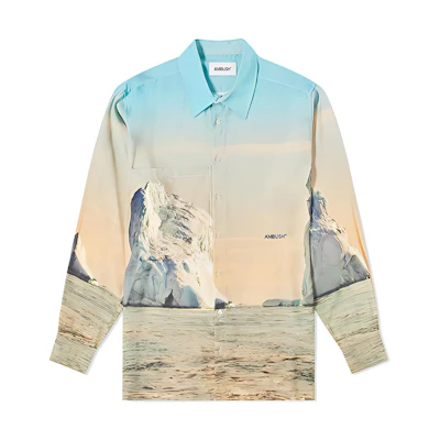 (Women) AMBUSH IceBurg Print Long Sleeve Shirt Multi-Color 12111820