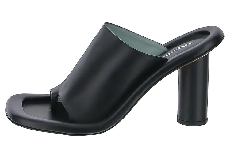 (Women) AMBUSH Mule 'Black Leather' BWIJ001F22LEA0011000