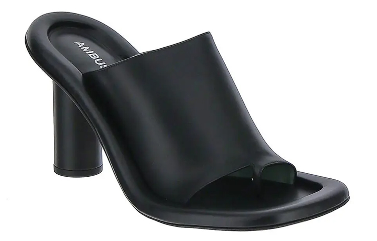 Order (W) AMBUSH レザーミュール (ブラック) BWIJ001F22LEA0011000