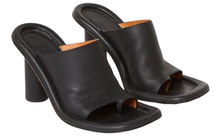 Lookbook (W) AMBUSH 黑色皮革穆勒鞋 BWIJ001F21LEA0011010