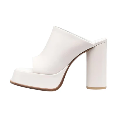 (W) AMBUSH Mule 'White Calfskin'