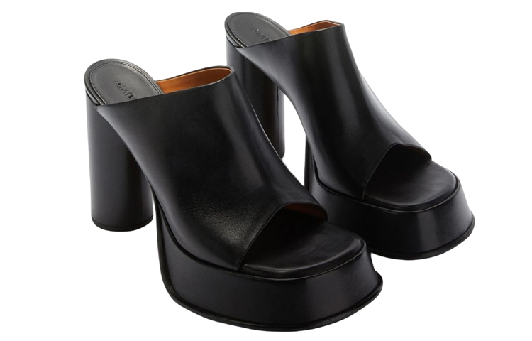 (W) AMBUSH Mules 'Black Leather' 圖 2