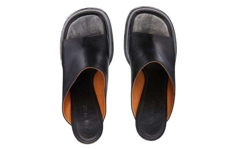 (W) AMBUSH Mules 'Black Leather' 圖 3