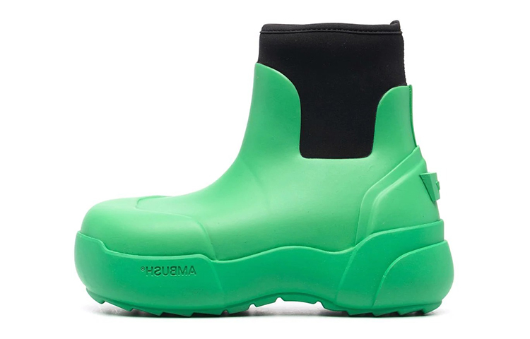 (Women) AMBUSH Rubber Boot 'Green' BWIE003F21MAT0015500