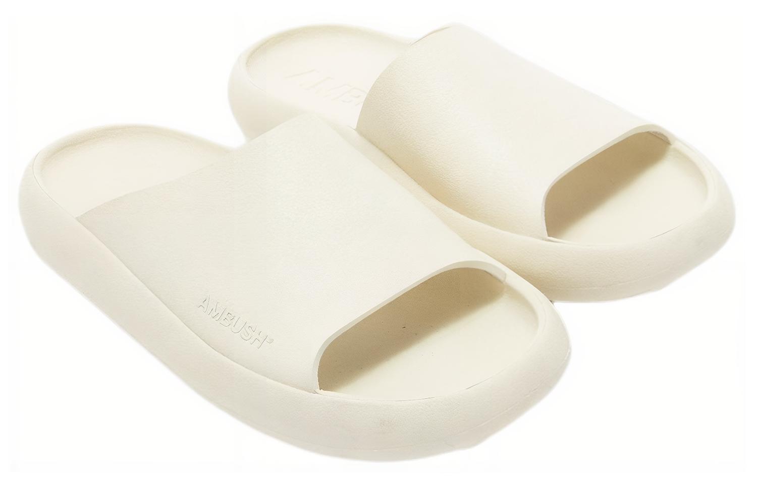 Order (W) AMBUSH 白色橡胶拖鞋 BWIC002S22MAT0010100