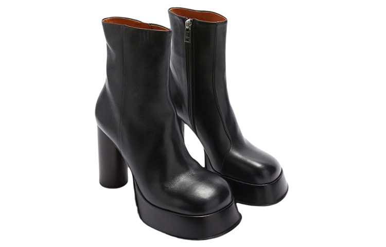 Order (W) AMBUSHショートブーツ (ブラック) BWIE005S22LEA0011000