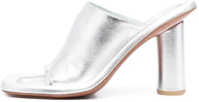 (Women) AMBUSH Slip-On Round Toe 'Silver Fashion Slide' BWIJ001F22LEA0027200 (Women) AMBUSH Slip-On Round Toe 'Silver Fashion Slide' BWIJ001F22LEA0027200