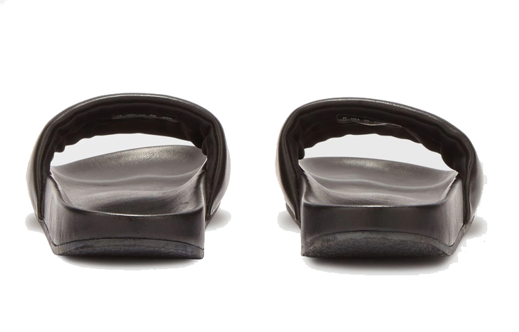 Shop (W) AMBUSH 黑色皮拖鞋 BWIC001F21LEA0011010