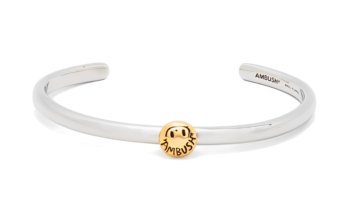 (Women) AMBUSH Smiley Face Bracelet Silver Women BWOA036F22BRA001-7200