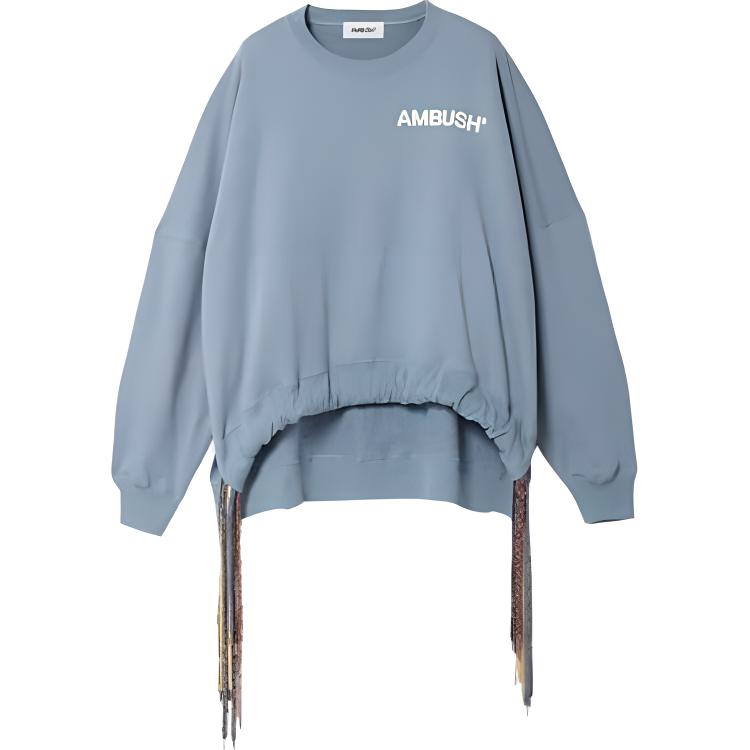 Order (W) Sudadera Azul con Cordón AMBUSH SS21 Crewneck. BWBA003S21FLE0014004