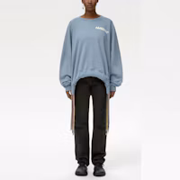 Shop (W) AMBUSH SS21 藍色抽繩圓領衛衣 BWBA003S21FLE0014004