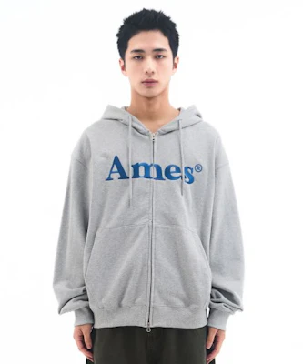 (Women) AMES WORLDWIDE Basic Logo Grey Zip-Up Hoodie AM2EFUM481AGR Shop (Women) AMES WORLDWIDE Basic Logo Grey Zip-Up Hoodie AM2EFUM481AGR
