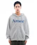 Shop (Women) AMES WORLDWIDE Basic Logo Grey Zip-Up Hoodie AM2EFUM481AGR