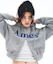 Purchase (Women) AMES WORLDWIDE Basic Logo Grey Zip-Up Hoodie AM2EFUM481AGR