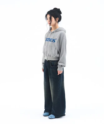 (Women) AMES WORLDWIDE Basic Logo Grey Zip-Up Hoodie AM2EFUM481AGR Cheap (Women) AMES WORLDWIDE Basic Logo Grey Zip-Up Hoodie AM2EFUM481AGR
