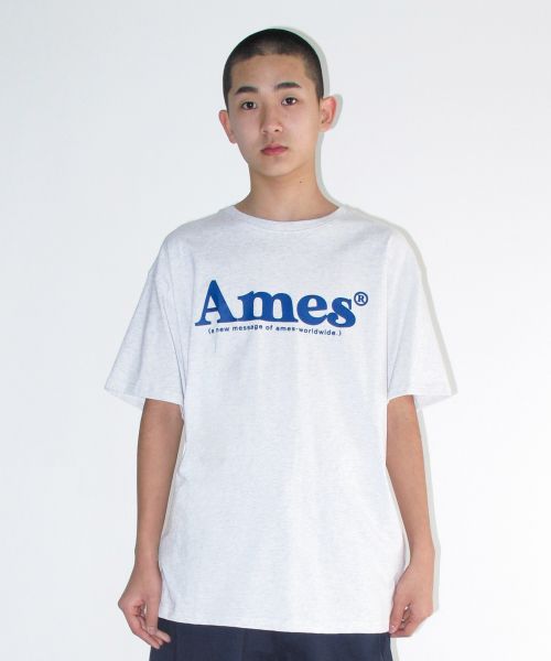 Lookbook (Women) AMES WORLDWIDE Basic Logo T-Shirt Grey AM2DMUT511AGR