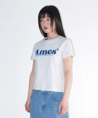 (Women) AMES WORLDWIDE Basic Logo T-Shirt Grey AM2DMUT511AGR Shop (Women) AMES WORLDWIDE Basic Logo T-Shirt Grey AM2DMUT511AGR