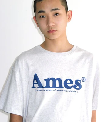 (Women) AMES WORLDWIDE Basic Logo T-Shirt Grey AM2DMUT511AGR 2