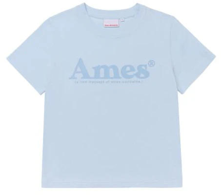(Women) AMES WORLDWIDE Basic Logo T-Shirt Sky Blue AM2EMUT510ASB 4