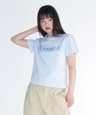 (Women) AMES WORLDWIDE Basic Logo T-Shirt Sky Blue AM2EMUT510ASB Sizing (Women) AMES WORLDWIDE Basic Logo T-Shirt Sky Blue AM2EMUT510ASB