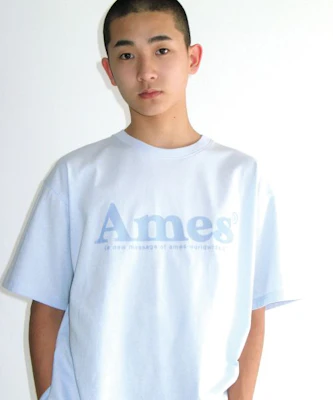 (Women) AMES WORLDWIDE Basic Logo T-Shirt Sky Blue AM2EMUT510ASB 1