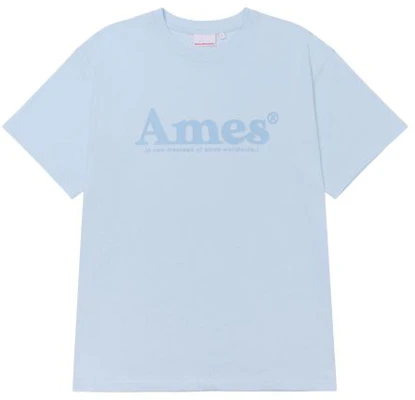 (Women) AMES WORLDWIDE Basic Logo T-Shirt Sky Blue AM2EMUT510ASB 2