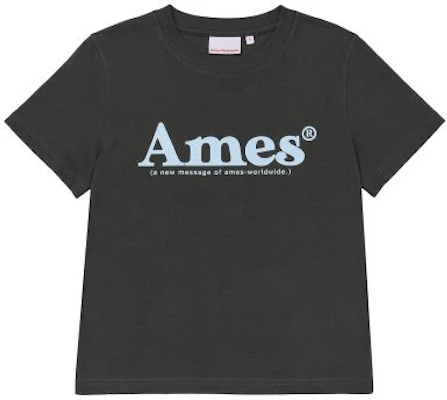 (Women) AMES WORLDWIDE Basic Logo Tee Charcoal AM2EMUT510ACH 7