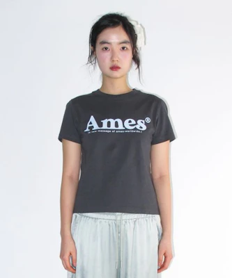 (Women) AMES WORLDWIDE Basic Logo Tee Charcoal AM2EMUT510ACH Order (Women) AMES WORLDWIDE Basic Logo Tee Charcoal AM2EMUT510ACH