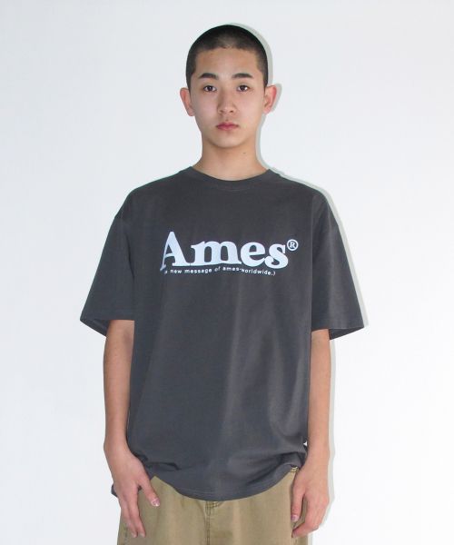 Lookbook (Women) AMES WORLDWIDE Basic Logo Tee Charcoal AM2EMUT510ACH
