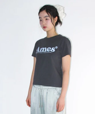 (Women) AMES WORLDWIDE Basic Logo Tee Charcoal AM2EMUT510ACH Shop (Women) AMES WORLDWIDE Basic Logo Tee Charcoal AM2EMUT510ACH