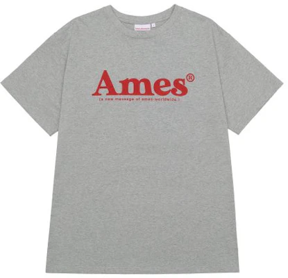 (Women) AMES WORLDWIDE Basic Logo Tee Grey AM2EMUT510AGR Order (Women) AMES WORLDWIDE Basic Logo Tee Grey AM2EMUT510AGR