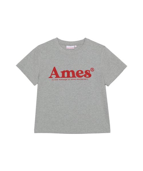 Lookbook (Women) AMES WORLDWIDE Basic Logo Tee Grey AM2EMUT510AGR