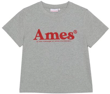 (Women) AMES WORLDWIDE Basic Logo Tee Grey AM2EMUT510AGR Lookbook (Women) AMES WORLDWIDE Basic Logo Tee Grey AM2EMUT510AGR
