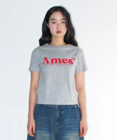 Shop (Women) AMES WORLDWIDE Basic Logo Tee Grey AM2EMUT510AGR