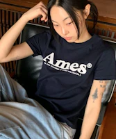 (Women) AMES WORLDWIDE Basic Logo Tee Navy (White Logo) AM2EMUT510ANW (Women) AMES WORLDWIDE Basic Logo Tee Navy (White Logo) AM2EMUT510ANW