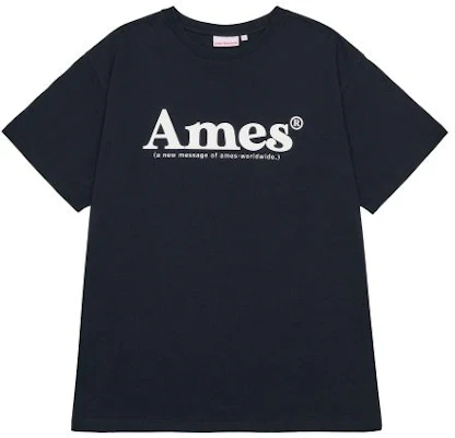 (Women) AMES WORLDWIDE Basic Logo Tee Navy (White Logo) AM2EMUT510ANW Order (Women) AMES WORLDWIDE Basic Logo Tee Navy (White Logo) AM2EMUT510ANW