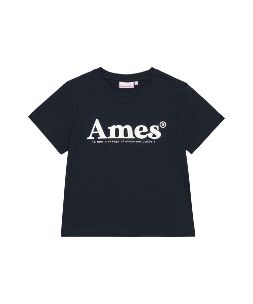 Lookbook (Women) AMES WORLDWIDE Basic Logo Tee Navy (White Logo) AM2EMUT510ANW