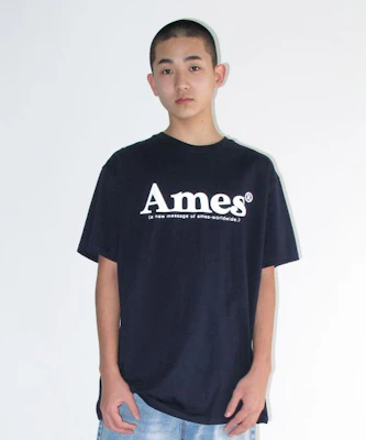 (Women) AMES WORLDWIDE Basic Logo Tee Navy (White Logo) AM2EMUT510ANW Purchase (Women) AMES WORLDWIDE Basic Logo Tee Navy (White Logo) AM2EMUT510ANW