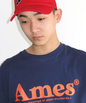 (Women) AMES WORLDWIDE Basic Logo Tee Navy AM2EMUT510ANV 3