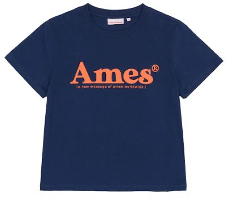 (Women) AMES WORLDWIDE Basic Logo Tee Navy AM2EMUT510ANV 5