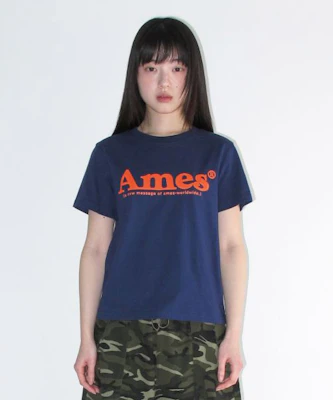 (Women) AMES WORLDWIDE Basic Logo Tee Navy AM2EMUT510ANV Order (Women) AMES WORLDWIDE Basic Logo Tee Navy AM2EMUT510ANV