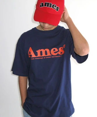 (Women) AMES WORLDWIDE Basic Logo Tee Navy AM2EMUT510ANV 2