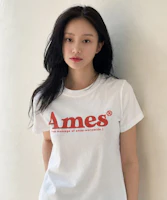 (Women) AMES WORLDWIDE Basic Logo Tee White AM2EMUT510AWH (Women) AMES WORLDWIDE Basic Logo Tee White AM2EMUT510AWH