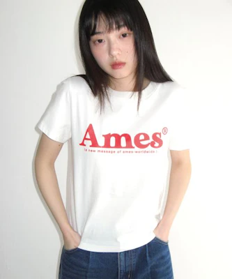 (Women) AMES WORLDWIDE Basic Logo Tee White AM2EMUT510AWH Order (Women) AMES WORLDWIDE Basic Logo Tee White AM2EMUT510AWH