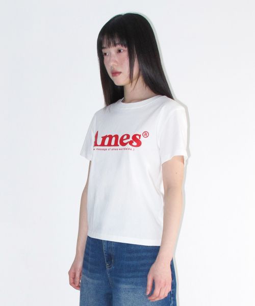 Details for (Women) AMES WORLDWIDE Basic Logo Tee White AM2EMUT510AWH