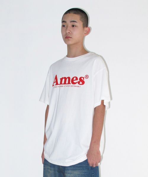 Sizing (Women) AMES WORLDWIDE Basic Logo Tee White AM2EMUT510AWH