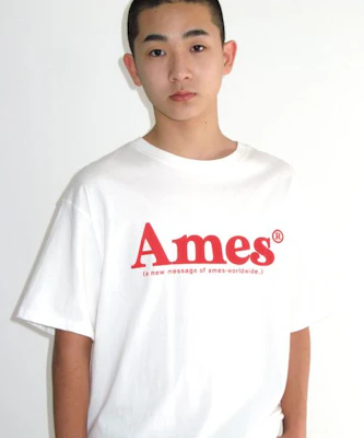 (Women) AMES WORLDWIDE Basic Logo Tee White AM2EMUT510AWH 2