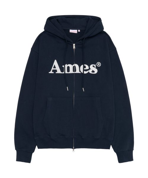 (Women) AMES WORLDWIDE Basic Logo Zip-Up Hoodie Navy AM2EFUM481ANV
